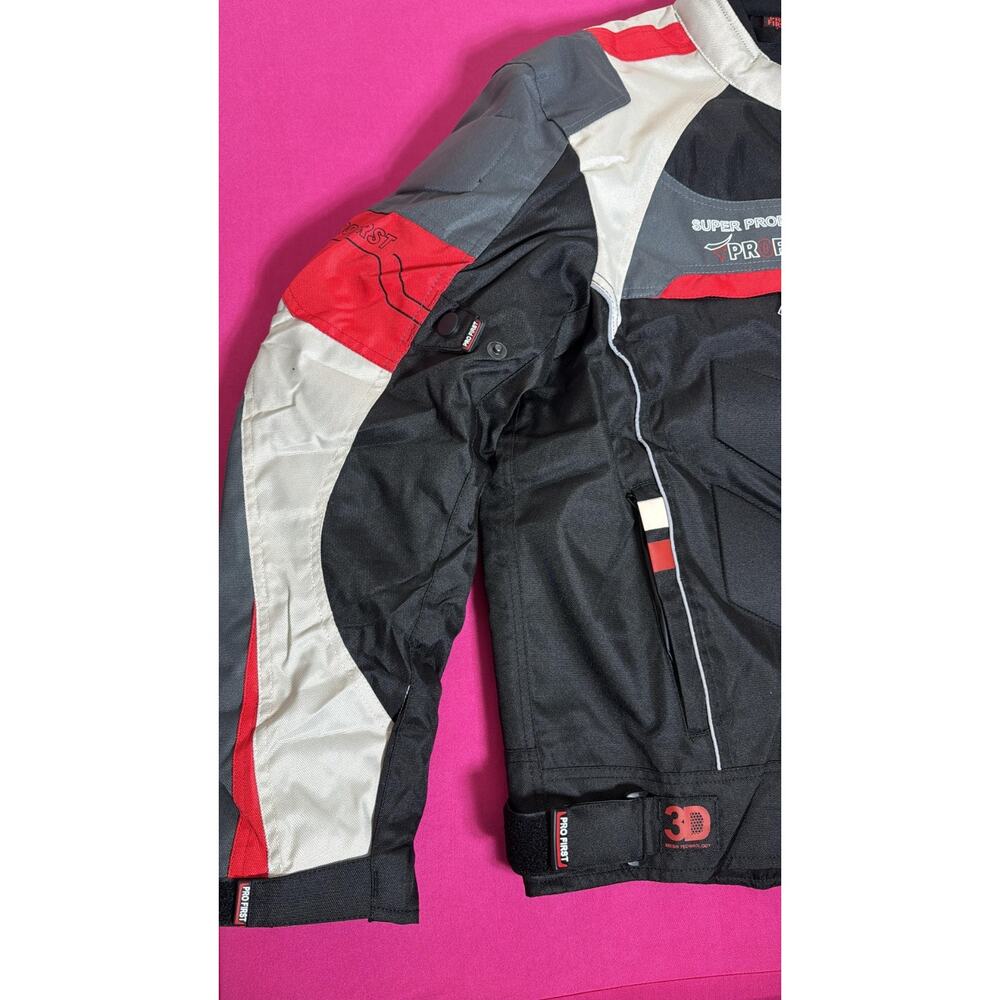 ProFirst Riding Jacket L Armor Black Gray Red Protective New - Picture 2 of 9